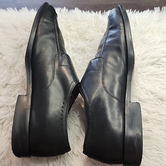 JOHNSTON MURPHY BLACK SHEEPSKIN LEATHER MONKSTRAP DERBYS MENS SIZE 11 - Picture 9 of 16